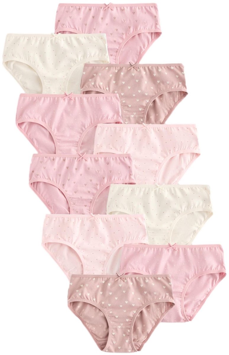Next - Meisjes - Set van 10 slips - Roze
