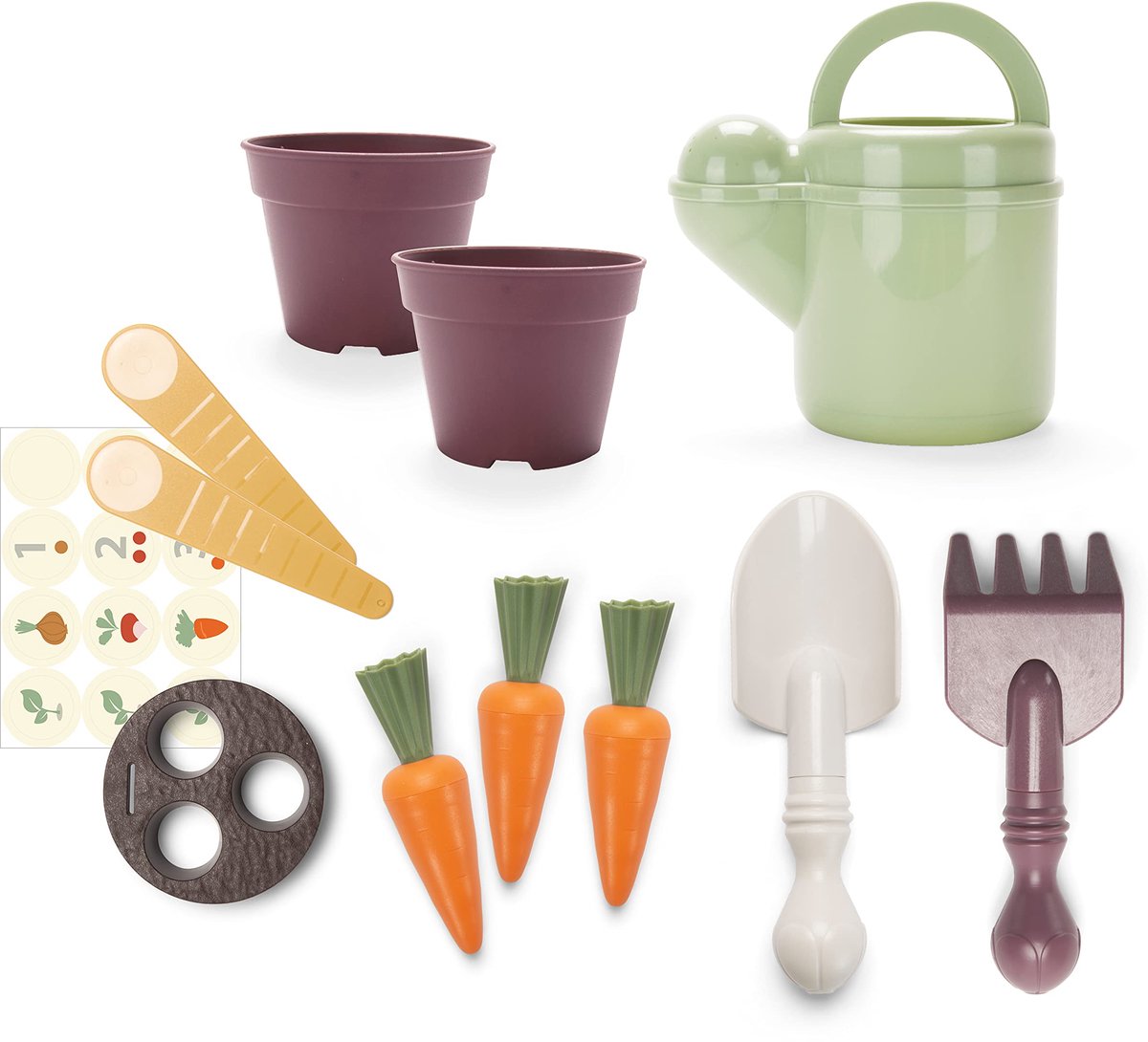 SnelShoppen - Tuinset voor Kinderen - Dantoy Green Garden Plant Set - Speelgoed voor Buiten - Biologisch Afbreekbaar - 3 Delig - Groen - Voor Tuin, Ca