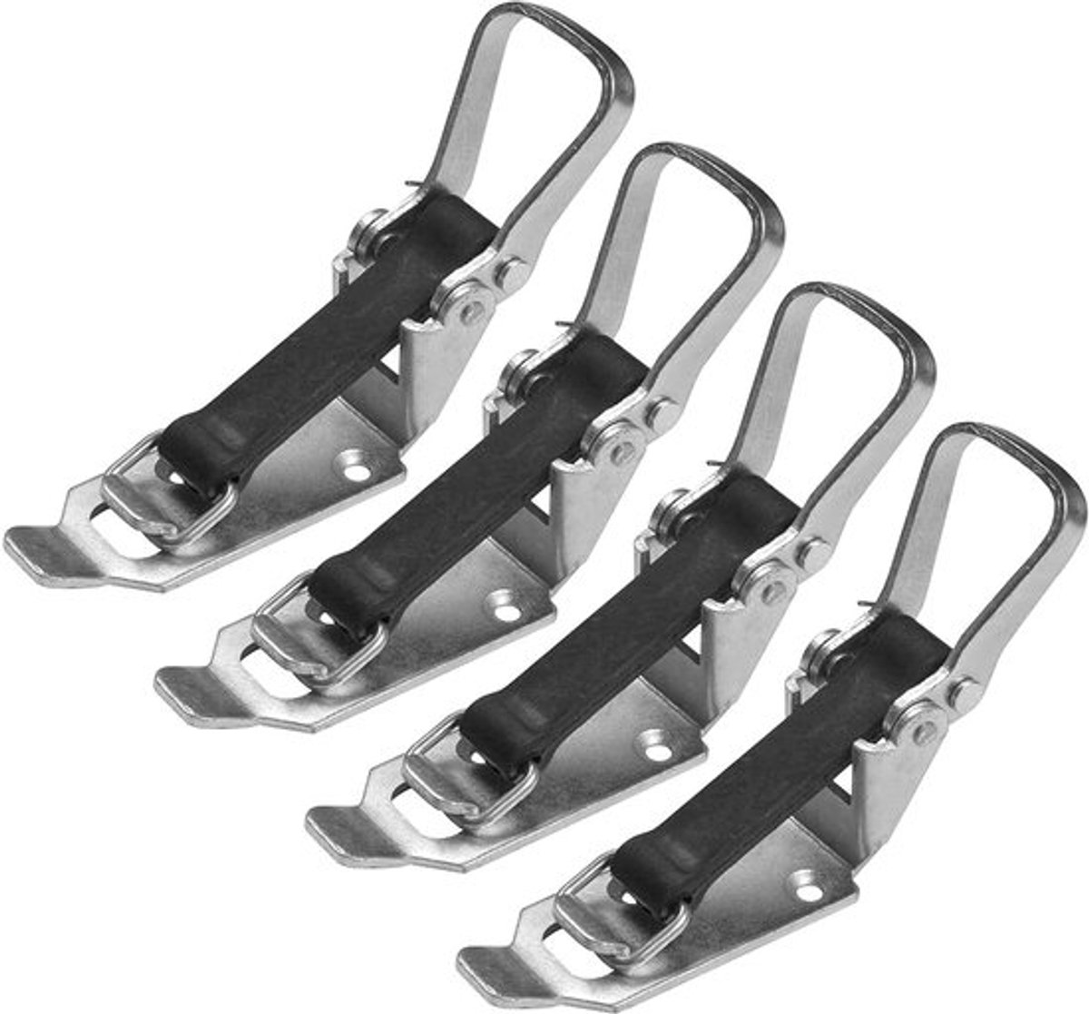 Scoop houders set van 4, 80 mm spanklem met elastische band, ideaal voor daken, aanhangwagens en gereedschapsopslag