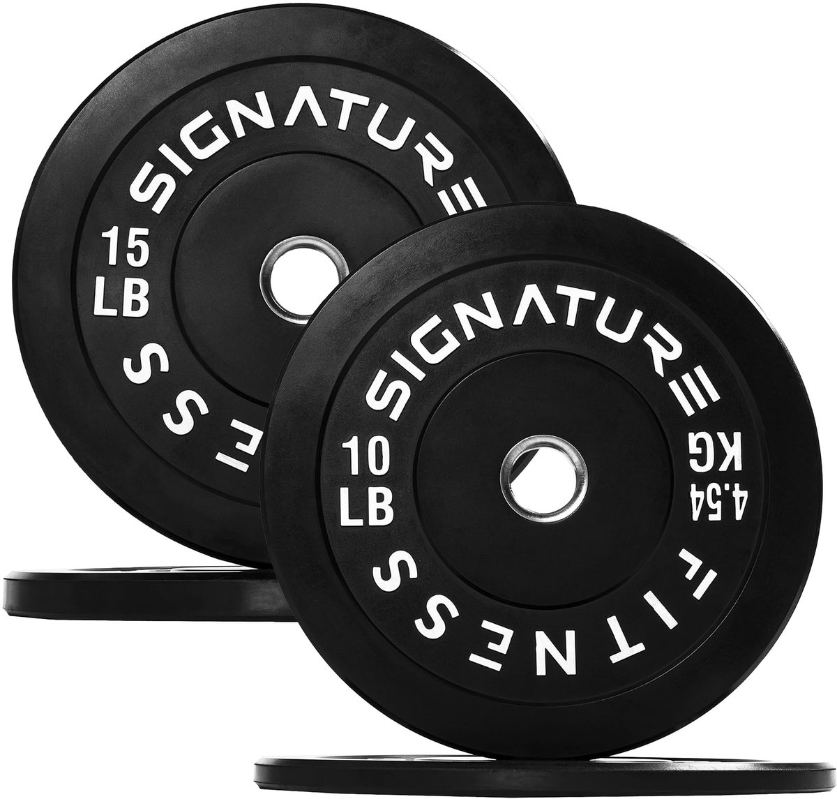 SnelShoppen - Olympische Bumperplaten Halterschijven Set 22,7 kg - 2x 4,5 kg, 2x 6,8 kg - Stalen Naaf - Fitness Gewichten voor Thuis Gym en Krachttrai