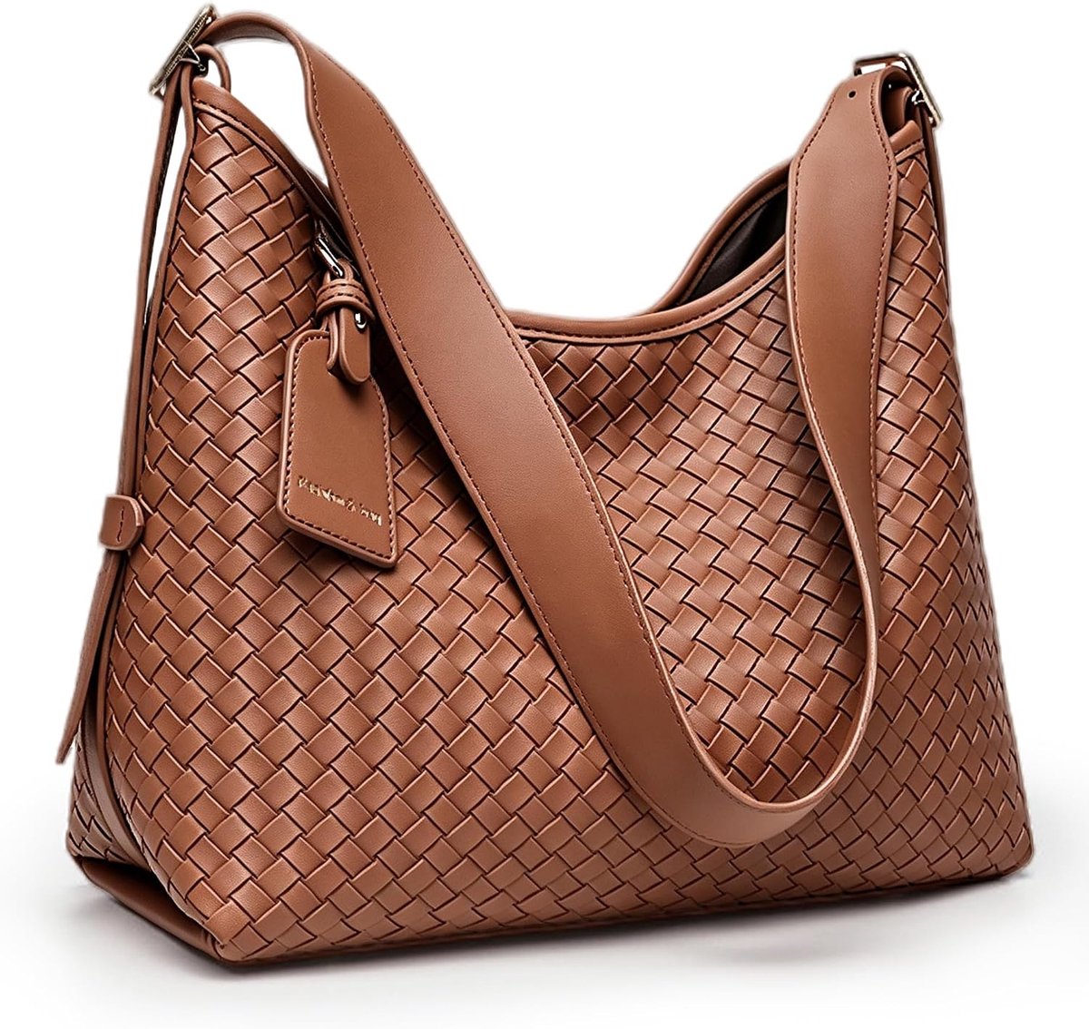 Braided PU Leather Handbag, Women's Hobo Waterproof with Adjustable Shoulder Strap, Elegant and Spacious for Office - ShopVlot