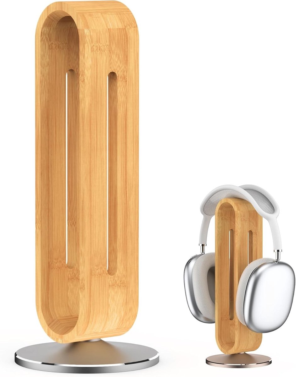 Houten Hoofdtelefoonstandaard U-vorm voor Gaming Headsets en Accessoires - Universele Opbergoplossing voor Desk en Tafelorganisatie