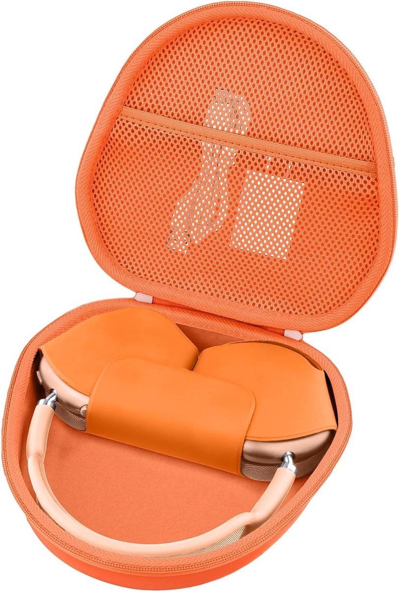 Duurzame hard case voor AirPods Max 2 en AirPods Max - Bescherming, Opbergtas, Accessoire (Oranje)