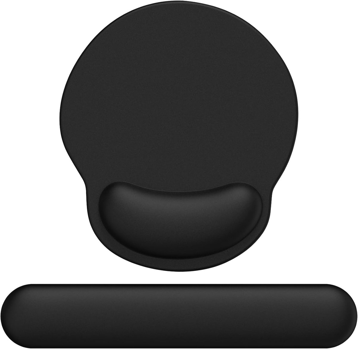 SnelShoppen - Ergonomische Muismat met Gelkussen en Handsteun, Comfortabele Computer Polssteun voor Laptop en Gaming, Antislip PU Onderkant, Zwart