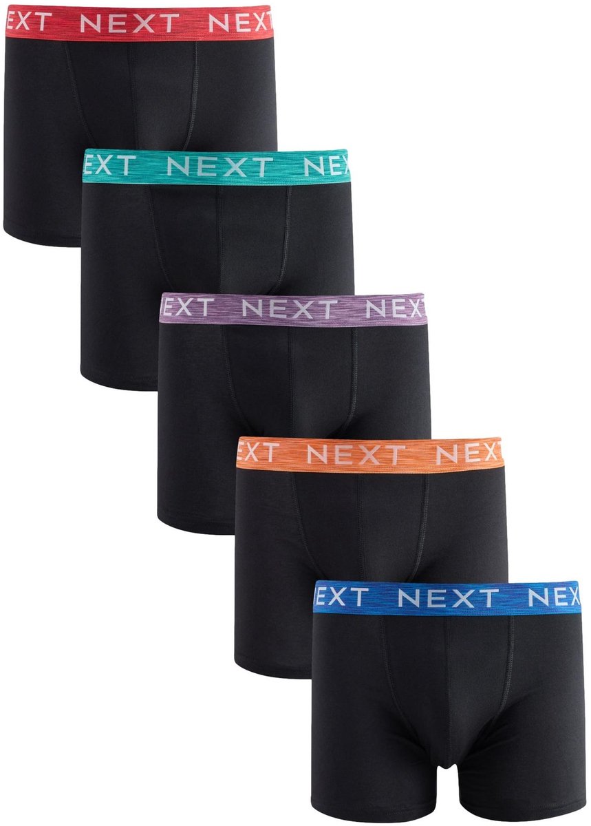 Next - Heren - Set van 5 boxershorts - Zwart