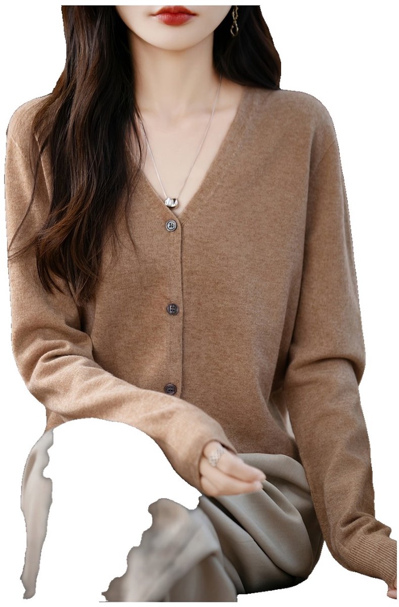 Currero Cardigan Dames Vest Vrouwen Met Knopen Volwassenen Warm Gebreid Vest Long Kameel Geel