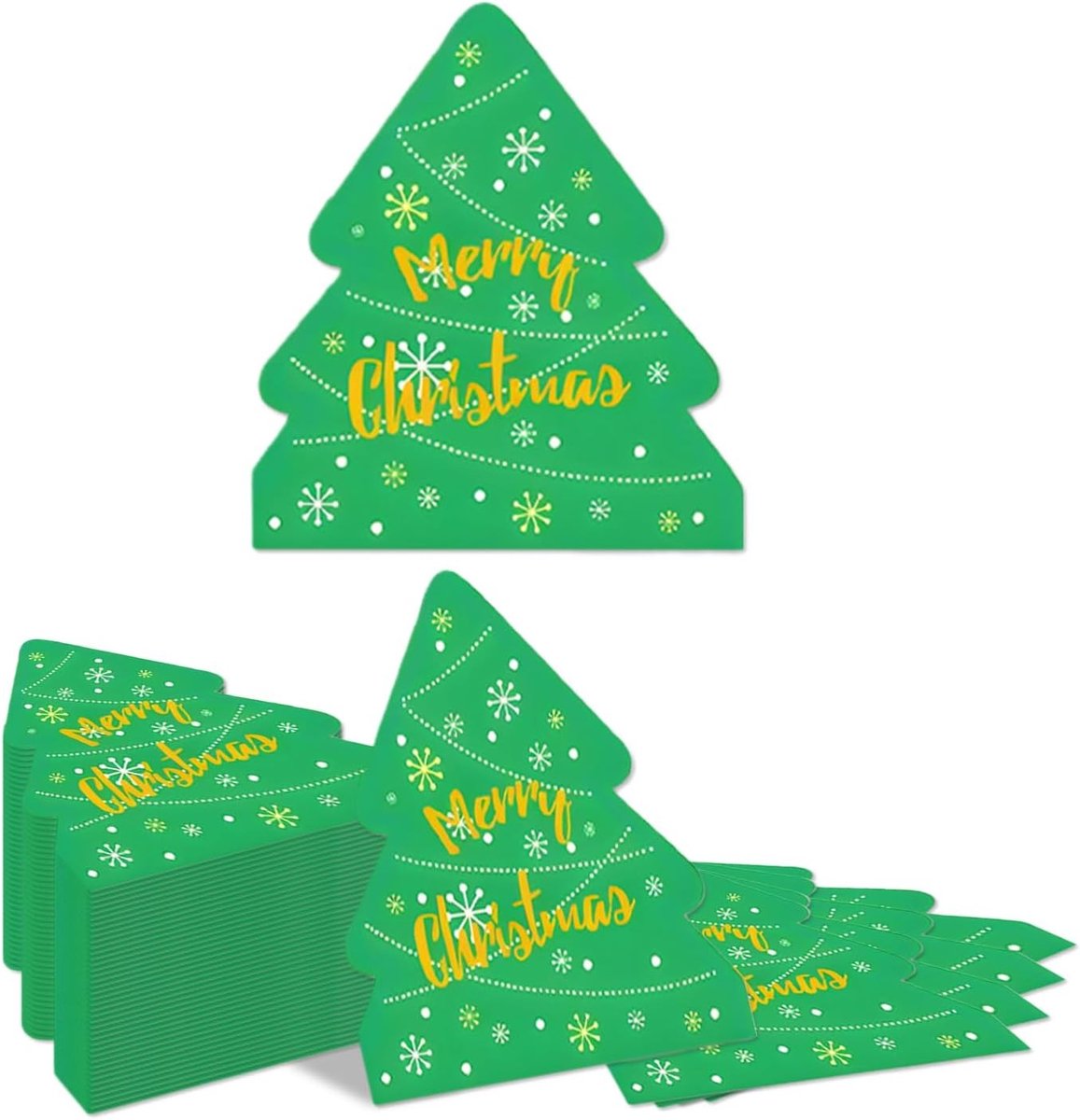 40 Stuks Papieren Servetten voor Kerstboom - Wegwerp Servetten voor Feestelijke Tafeldecoratie, Kerstfeest en Adventsviering
