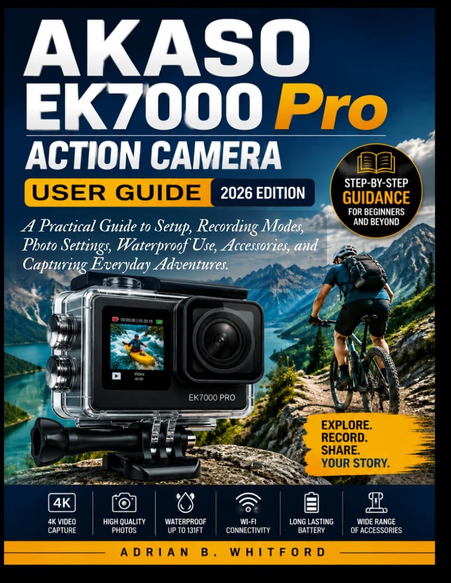 AKASO EK7000 Pro Action Camera User Guide 2026 Edition: A Practical Guide to Setup, Recording Modes, Photo Settings - ShopVlot