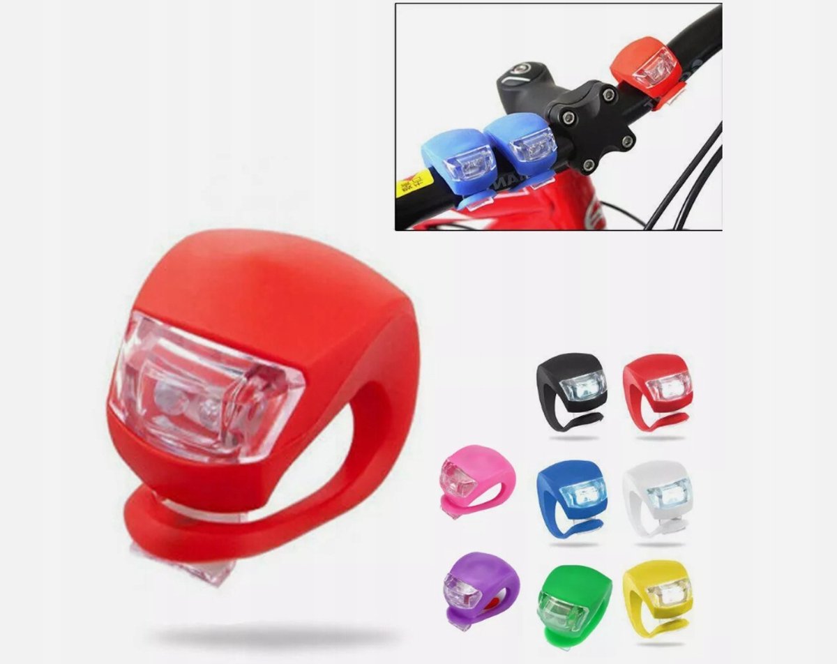 TRIXLINE Profi LED Fietslampjes - Siliconen, Mix Kleuren, 2 stuks