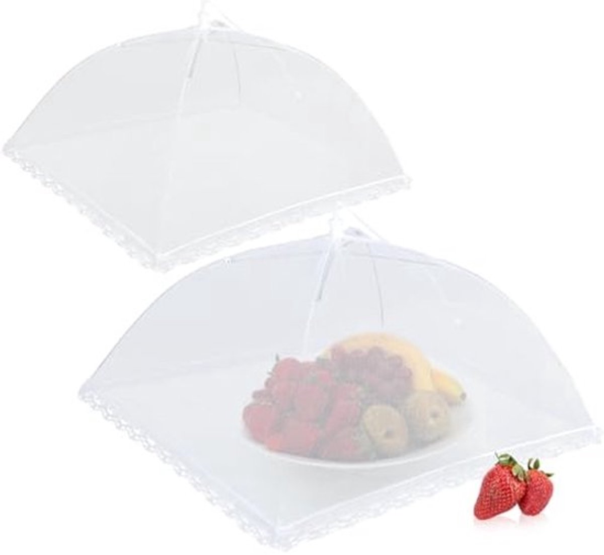 Vliegenafdekking voor Eten - 2 Stuks van 44 cm - Bescherming Tegen Insecten