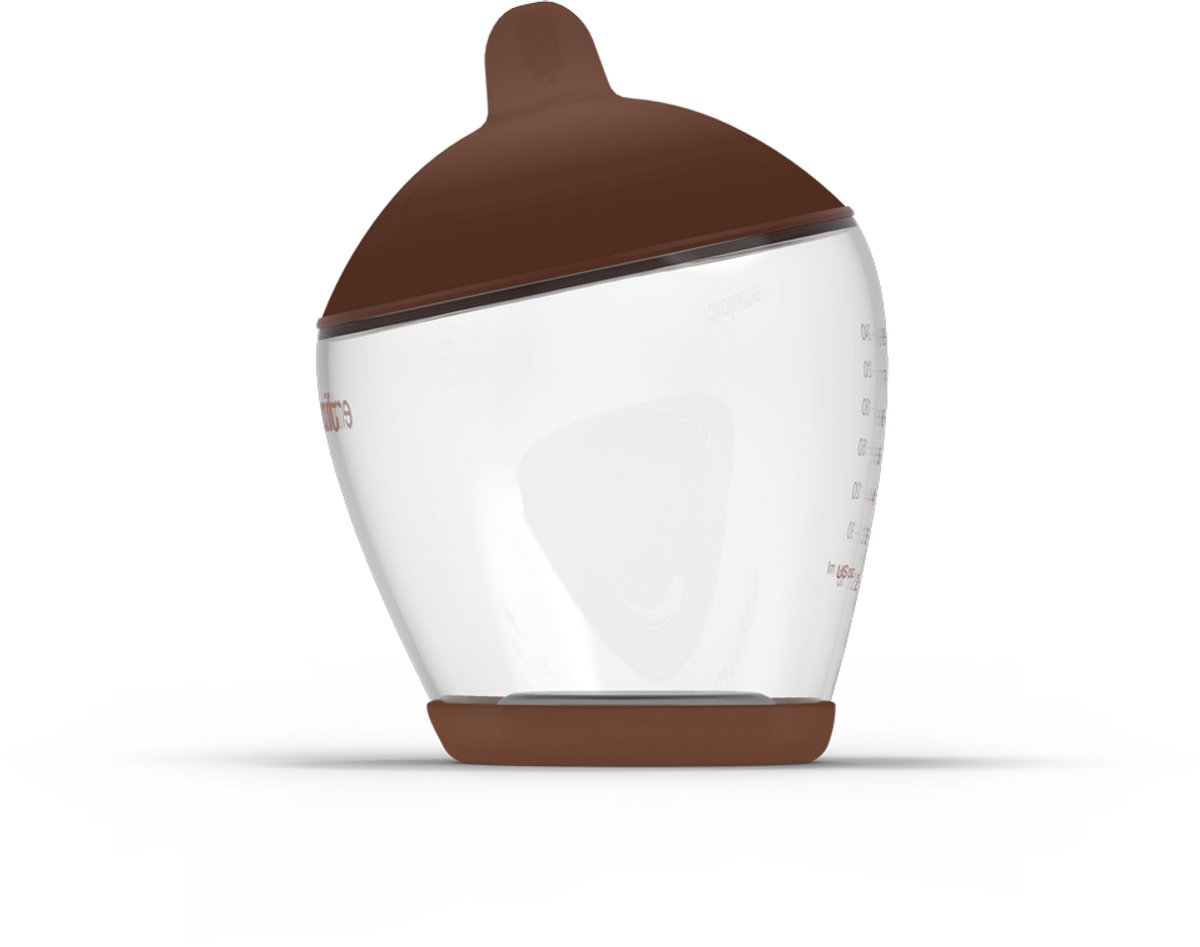 Emulait Classic Babyfles - Kleur: Deep - Maat: 4 - 240 ml - borstvormig - natuurlijk voeden - anti-koliek - bpa-vrij