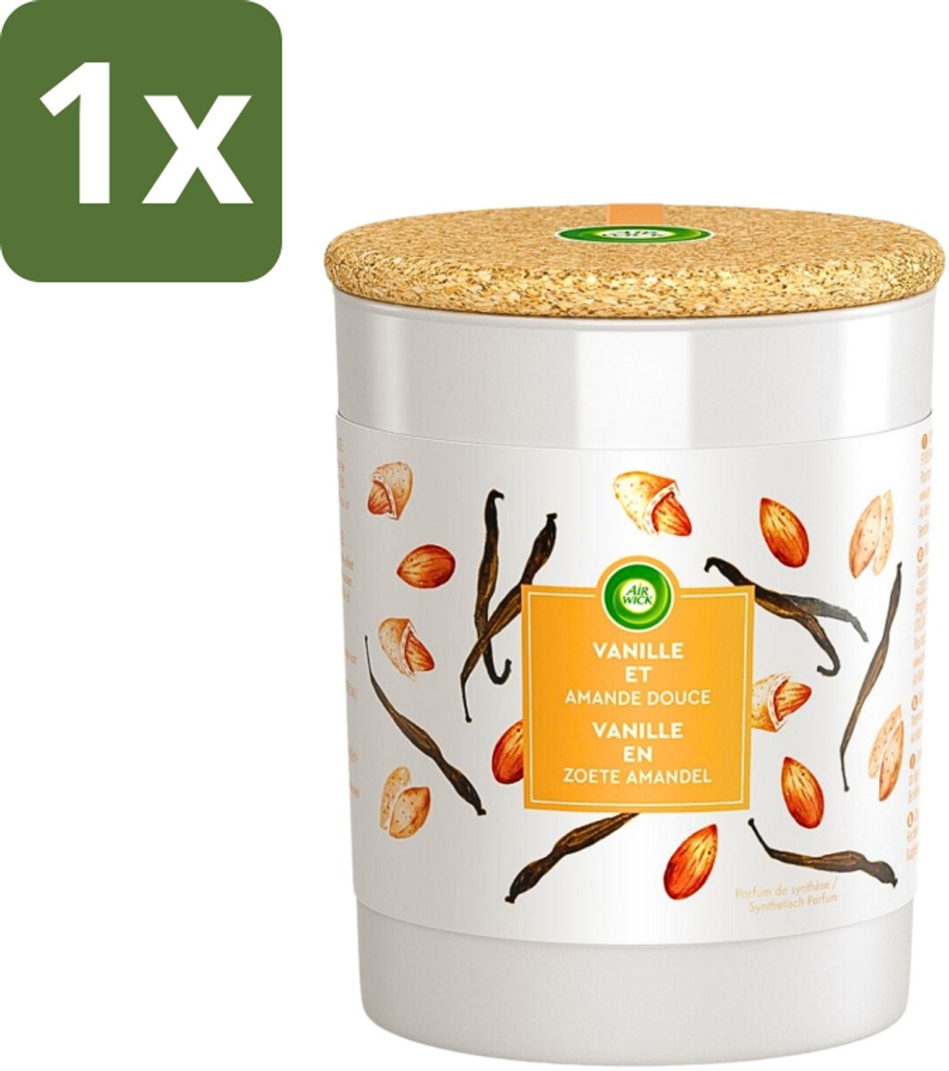 Air Wick - Geurkaars - Vanille & Zoete Amandel - 35 Uur Brandduur - 1 stuk