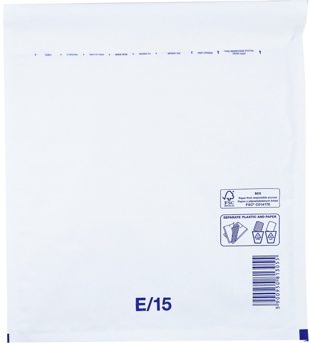 Luchtkussen enveloppen A5 - 15/E - 275 x 240 mm - 10 stuks - HK zelfklevend met plakstrip - Wit - Netuno