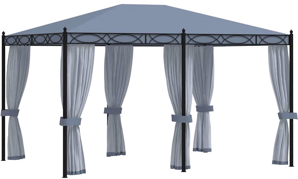vidaXL-Prieel-met-horren-3x4-m-staal-antraciet