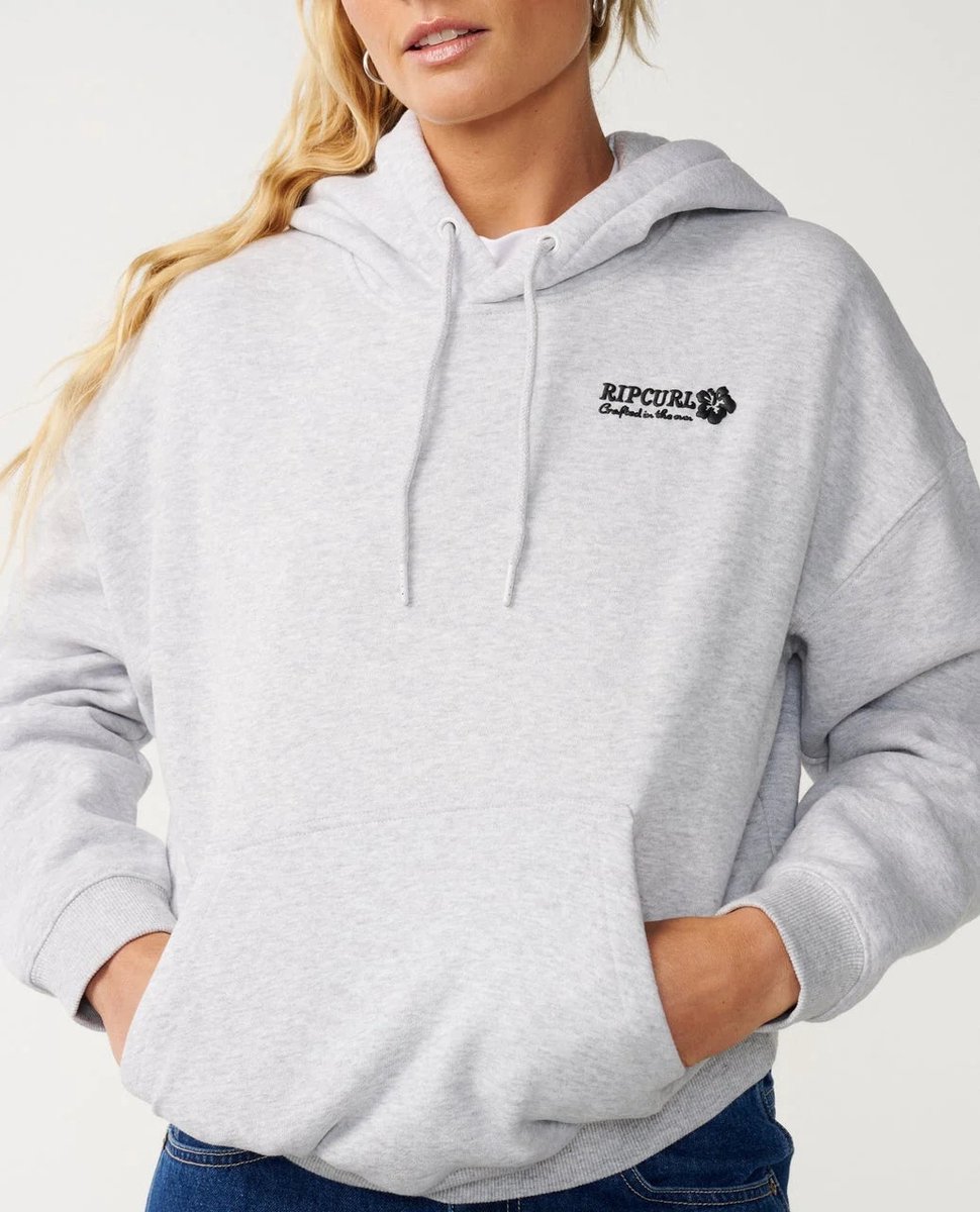 Rip Curl Surf Puff Relaxed Hood P/p Marle/blac Grijs