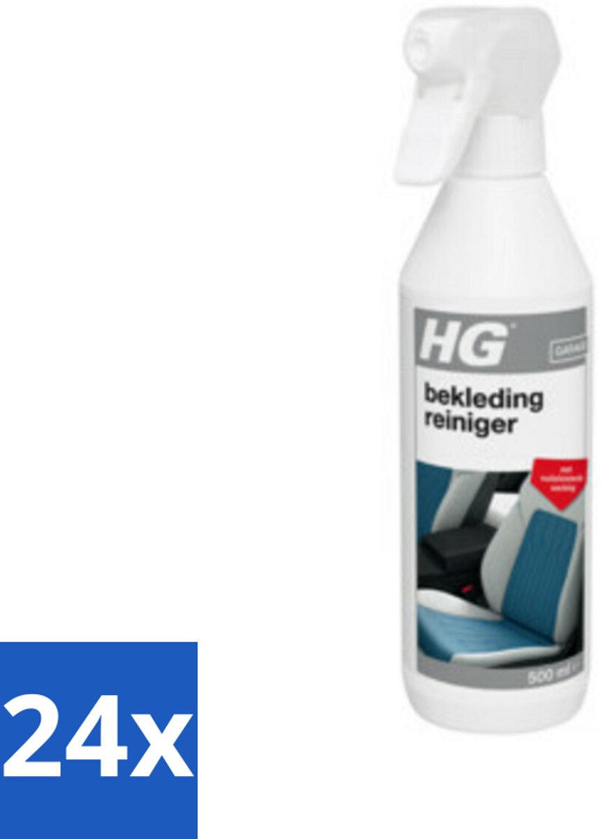 24 x HG Bekledingreiniger 500 ml - Autobekleding Reiniger - Vlekken Verwijderaar - Auto Interieur Reiniging - Caravan Bekleding Reiniger - Boot Bekleding Reiniger