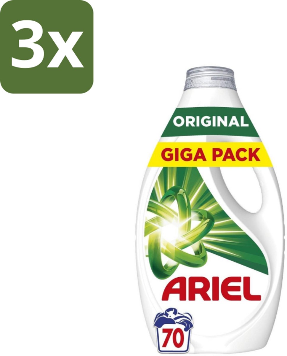 Ariel – Vloeibaar Wasmiddel – Original – 3150 ml – 70 wasbeurten - Bulkverpakking - 3 stuks