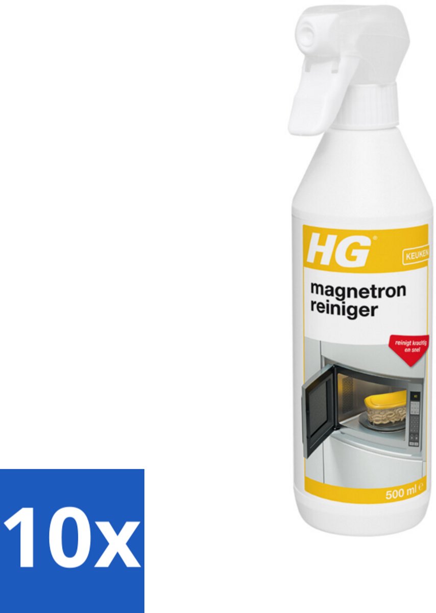 10 x HG Magnetronreiniger 500 ml - Magnetron Reinigen - Magnetron Reiniger - Magnetron Reinigen Snel - Magnetron Vet Verwijderen - Magnetron Etensresten Verwijderen
