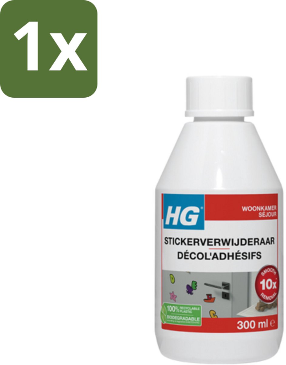 1 x HG Stickerverwijderaar 300 ml - Stickerverwijderaar - Stickerlijm Verwijderen - Hakstrepen Verwijderen - Teerspatten Verwijderen - Smeervlekken Verwijderen