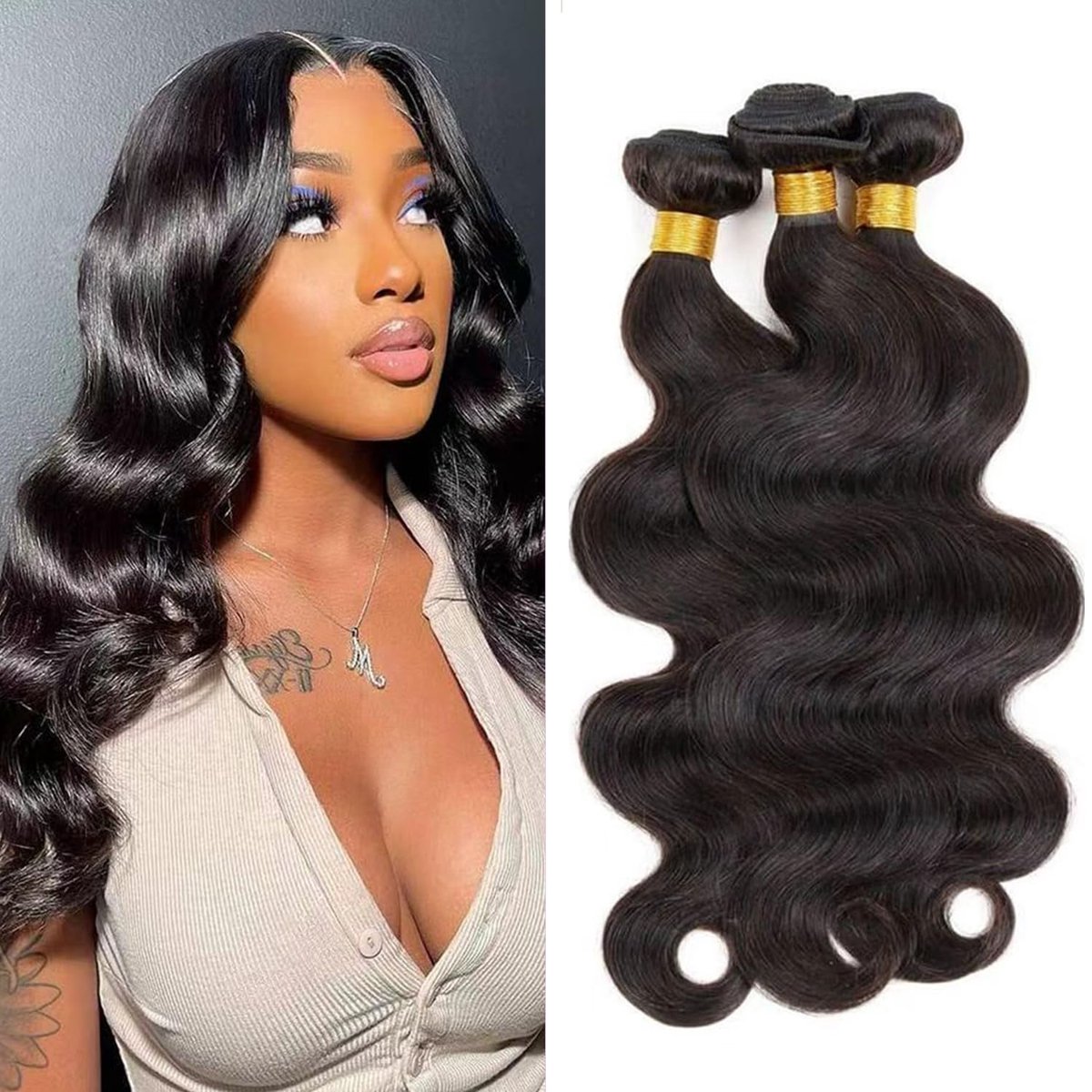 Human Hair Bundles Menselijk Haar Extensies Golvend Body Wave Unprocessed Brazilian Virgin Raw Weave Bundles Human - ShopVlot