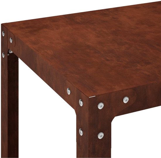 vidaXL - Planttafel - 60 - x - 50 - x - 80 - cm - weervast - staal - Roestkleurig — afbeelding 5