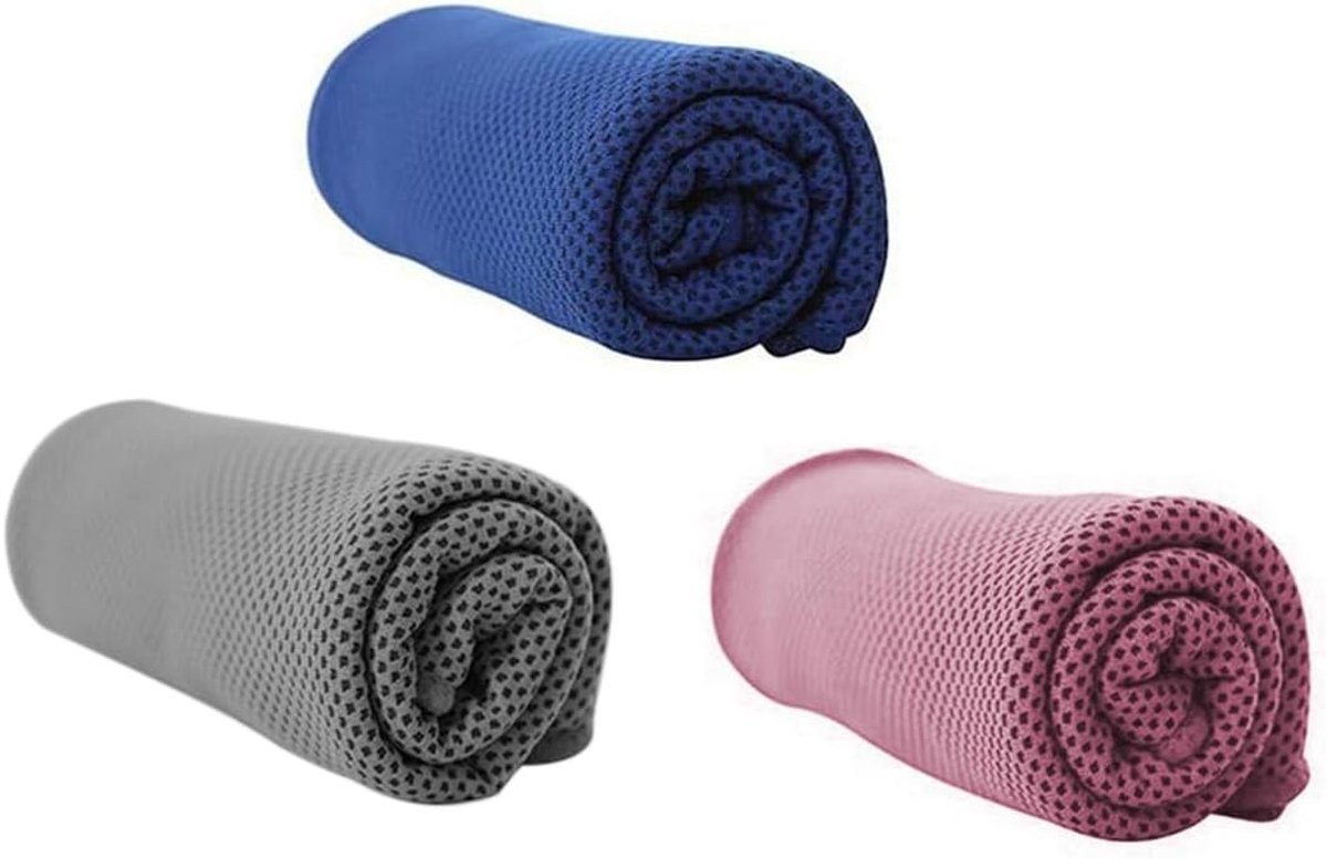 Reishanddoeken Set van 3 - Sneldrogende Fitnesshanddoeken voor Sport, Gym en Vakantie, Licht en Absorberend