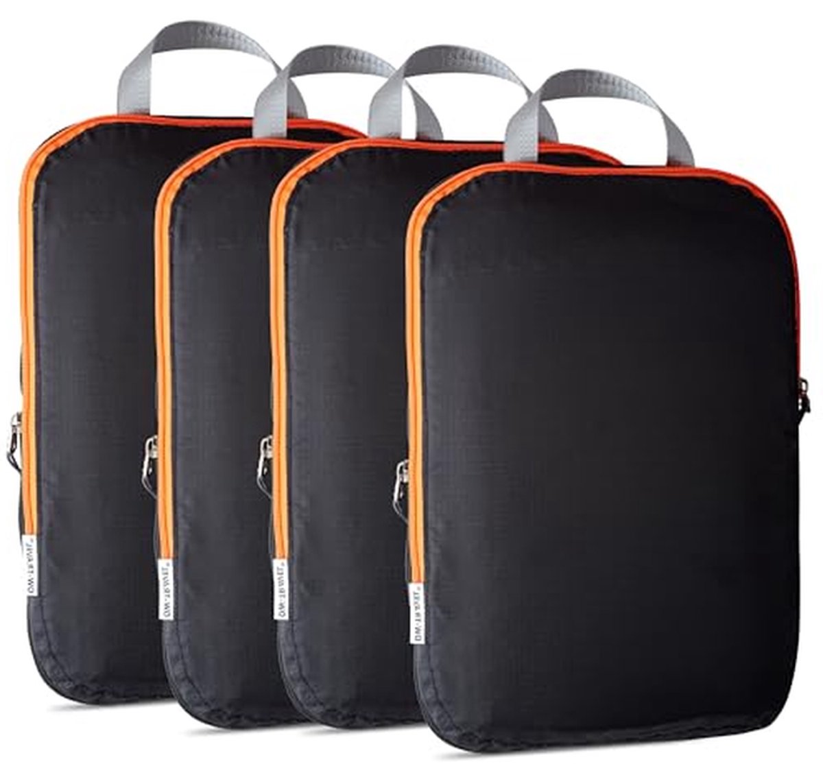 Reis Organisatie Kubussen - Koffer Organizers - Bagage Comprimeren - Ruimtebesparend Ontwerp - 4 Stuks - Zwart