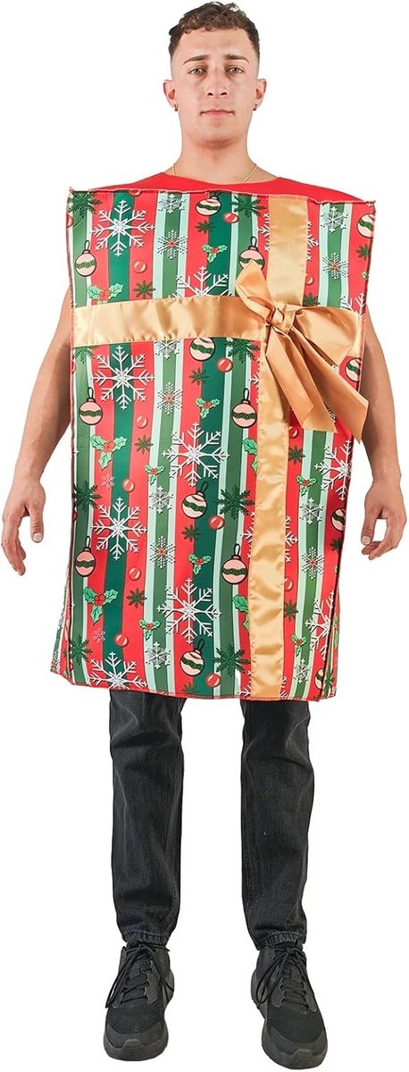 Grappig Kerstkostuum voor Volwassenen, Multikleur, Perfect als Cadeau voor Mannen en Vrouwen