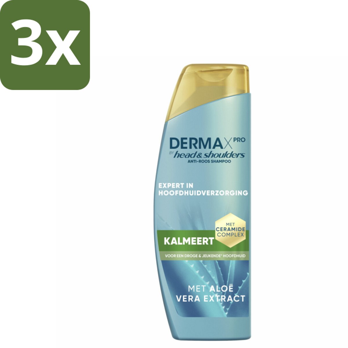 3 x Head & Shoulders – Shampoo – DermaXPro Kalmeert – 250 ml - Anti-roos Shampoo - Aloë Vera Shampoo - Jeukende Hoofdhuid - Ceramide Shampoo - Kalmerende Shampoo