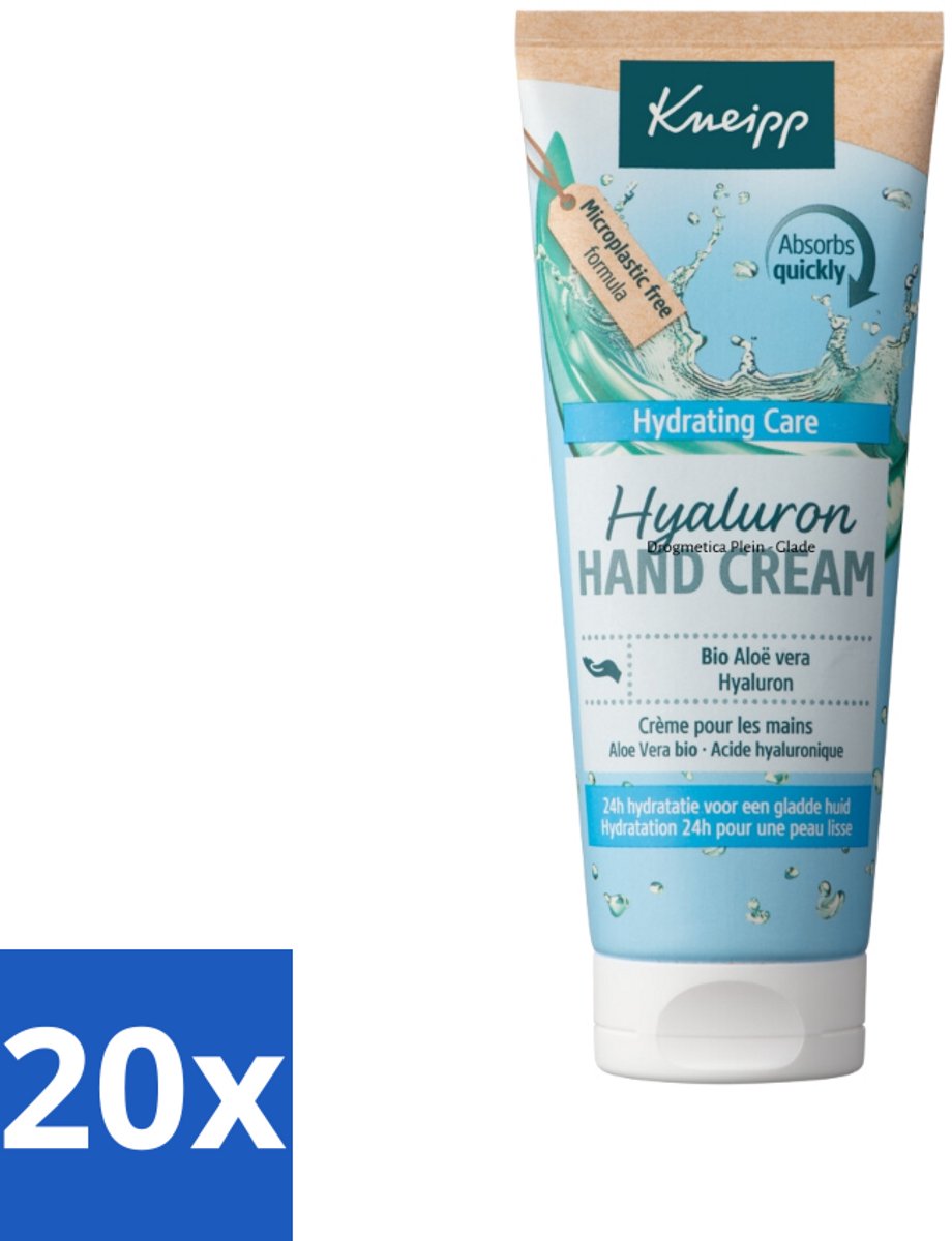 20 x Kneipp – Aloë Vera Bio – Handcrème met Hyaluronzuur – 75 ml - Handcrème - Hyaluronzuur - Bio Aloë Vera - Hydratatie - Droge Handen