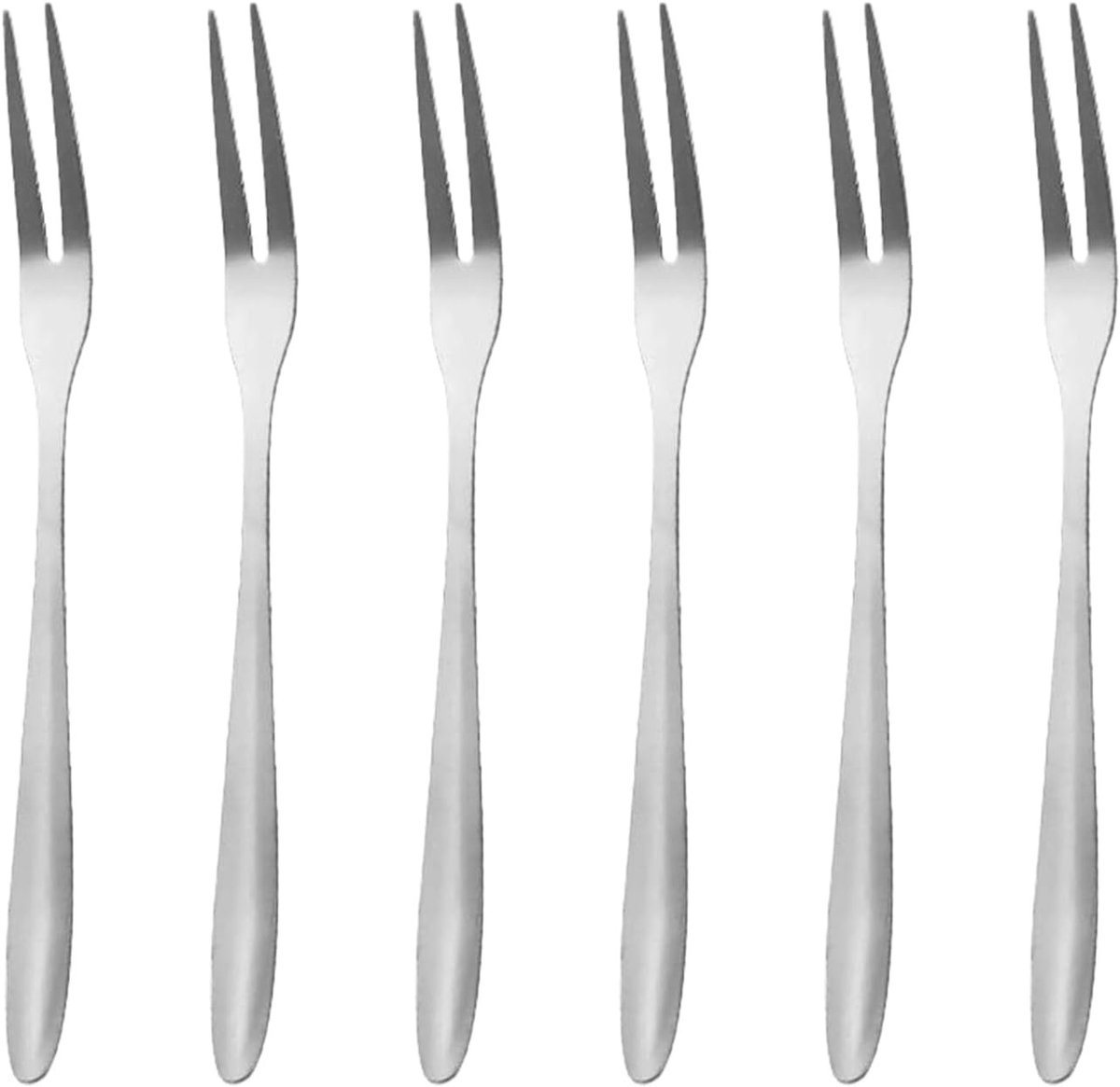 Set van 6 RVS Bestek voor Slakken, Schaal- en Gebak, Herbruikbaar, Perfect voor Taart, Kaas en Fruit
