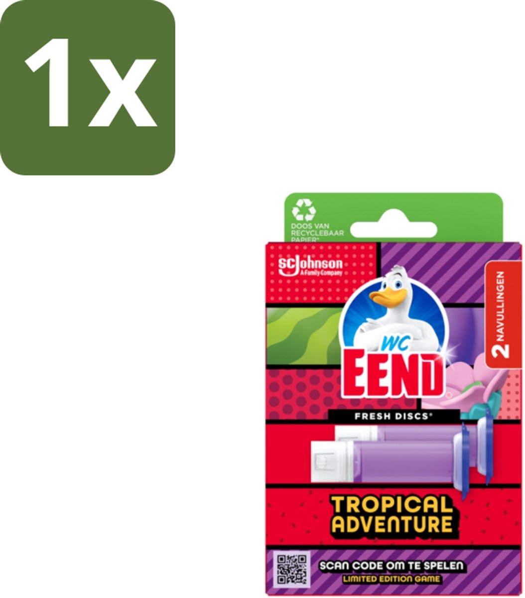 1 x WC Eend – Fresh Discs – Duo Navulling – Tropical Adventure – 72 ml - Koffie - Koffiezetapparaat - Koffiezetapparaat