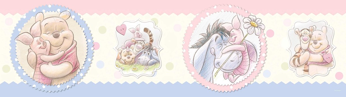 Elzusha - Winnie the Pooh Muursticker voor Kinderen, Zelfklevend, Multikleur