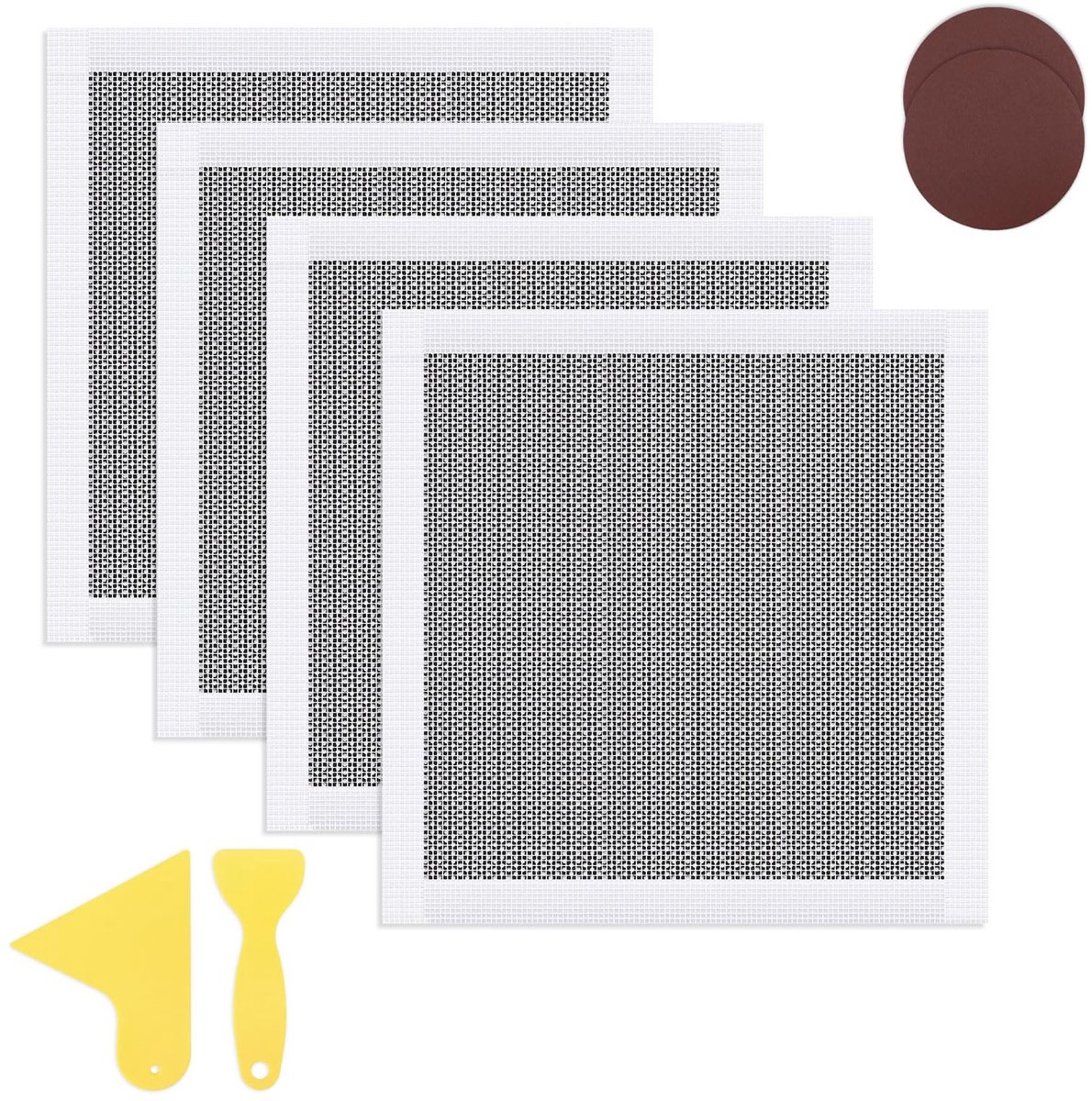 Elzusha - Plafond Reparatie Kit, Set van 4, Zelfklevend, 30 x 30 cm