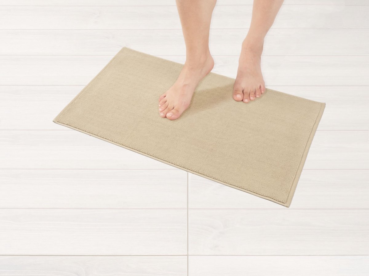 Elzusha - Zachte en Absorberende Badmat van 100% Katoen, 43 x 61 cm, Beige