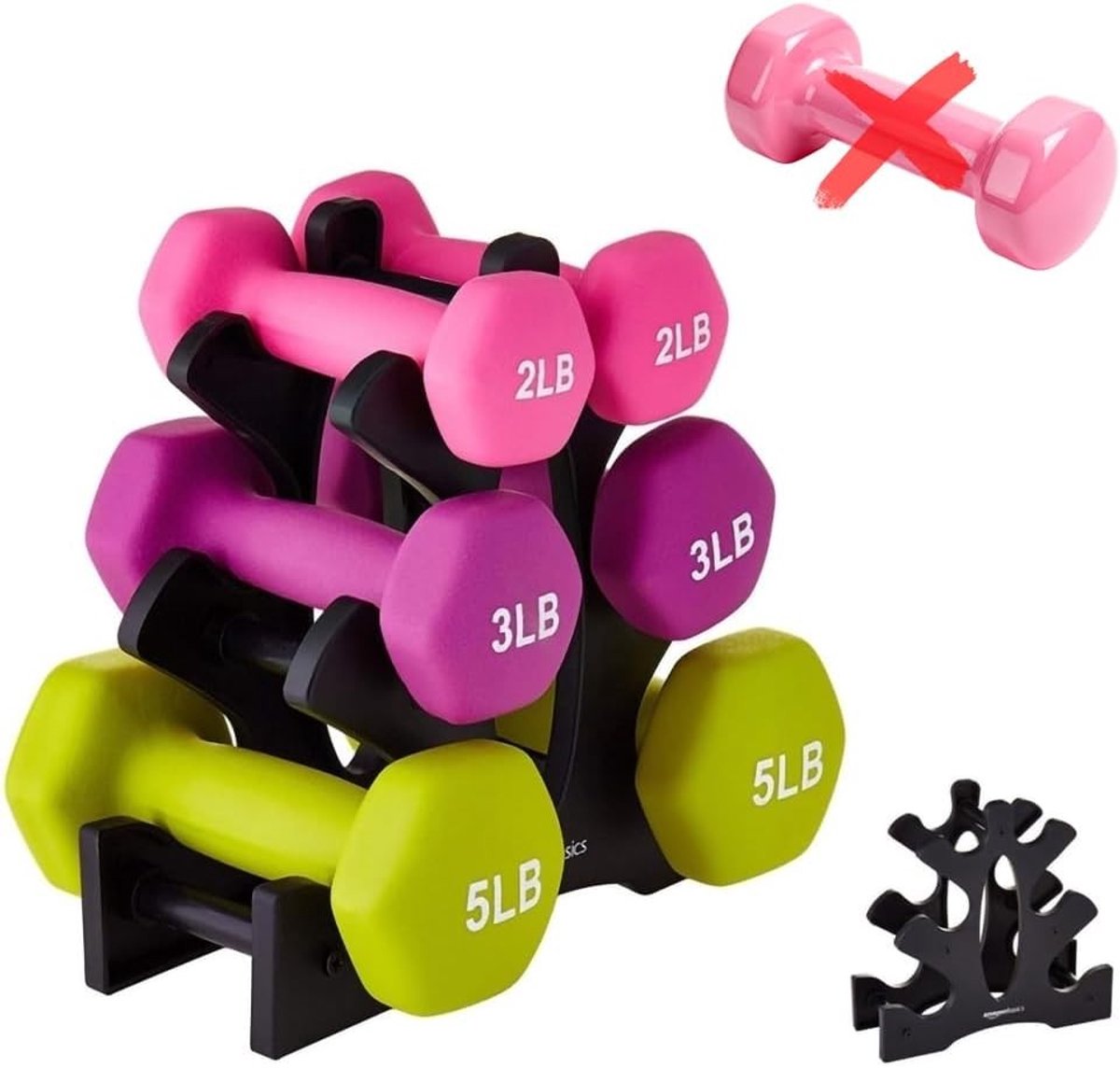 3-laagse Dumbbell Gewichtstandaard voor Krachttraining, Opbergoplossing voor Thuisgym, 23x22.5x8.5cm, Ideaal voor Fitness en Sportaccessoires