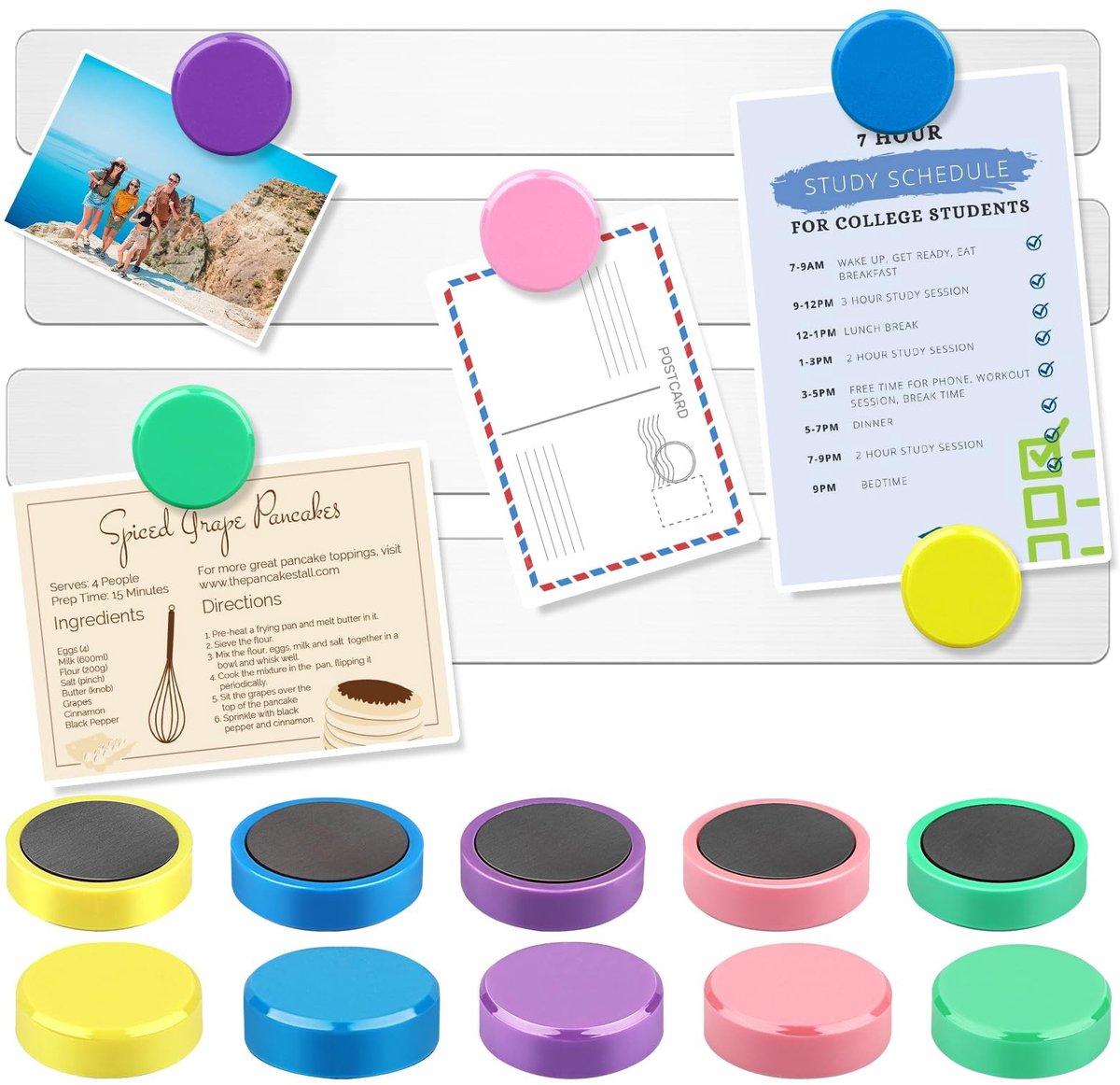 Elzusha - Sterke Magneetstrips Zelfklevend voor Prikborden en Fotomuren