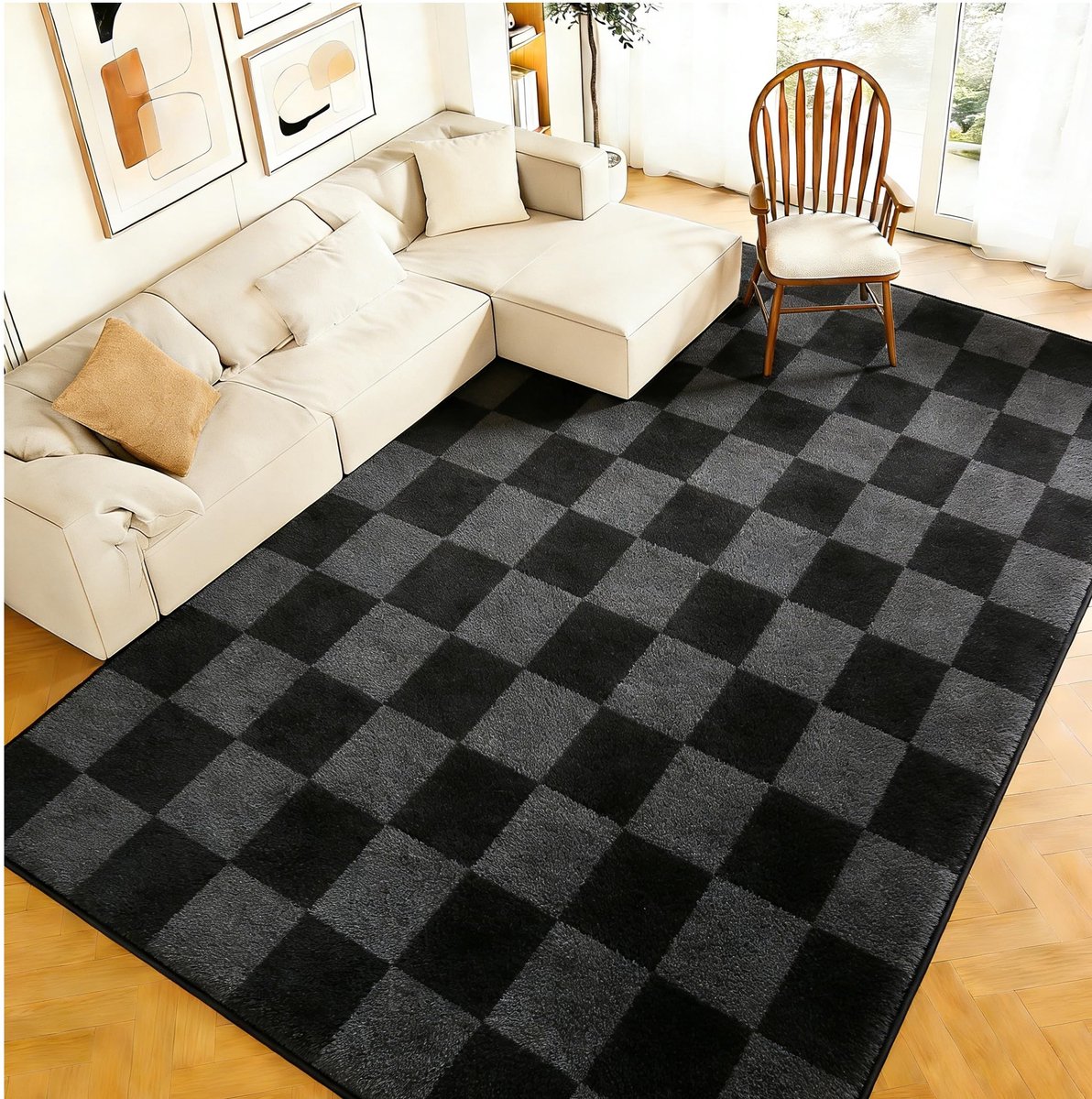 Elzusha - Vloerkleed voor de woonkamer 140 x 200 cm - Zacht en onderhoudsvriendelijk
