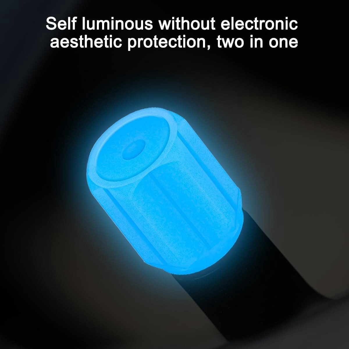 Set van 12 Fluorescerende Ventieldoppen voor Auto, Motor, Fiets en Vrachtwagen - Bescherming tegen Stof en Vuil, Blauw