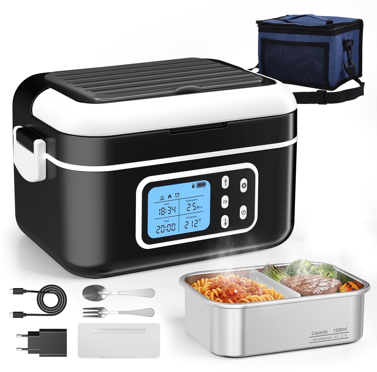 Solidchoice - Draagbare Elektrische Lunchbox met Verwarmfunctie