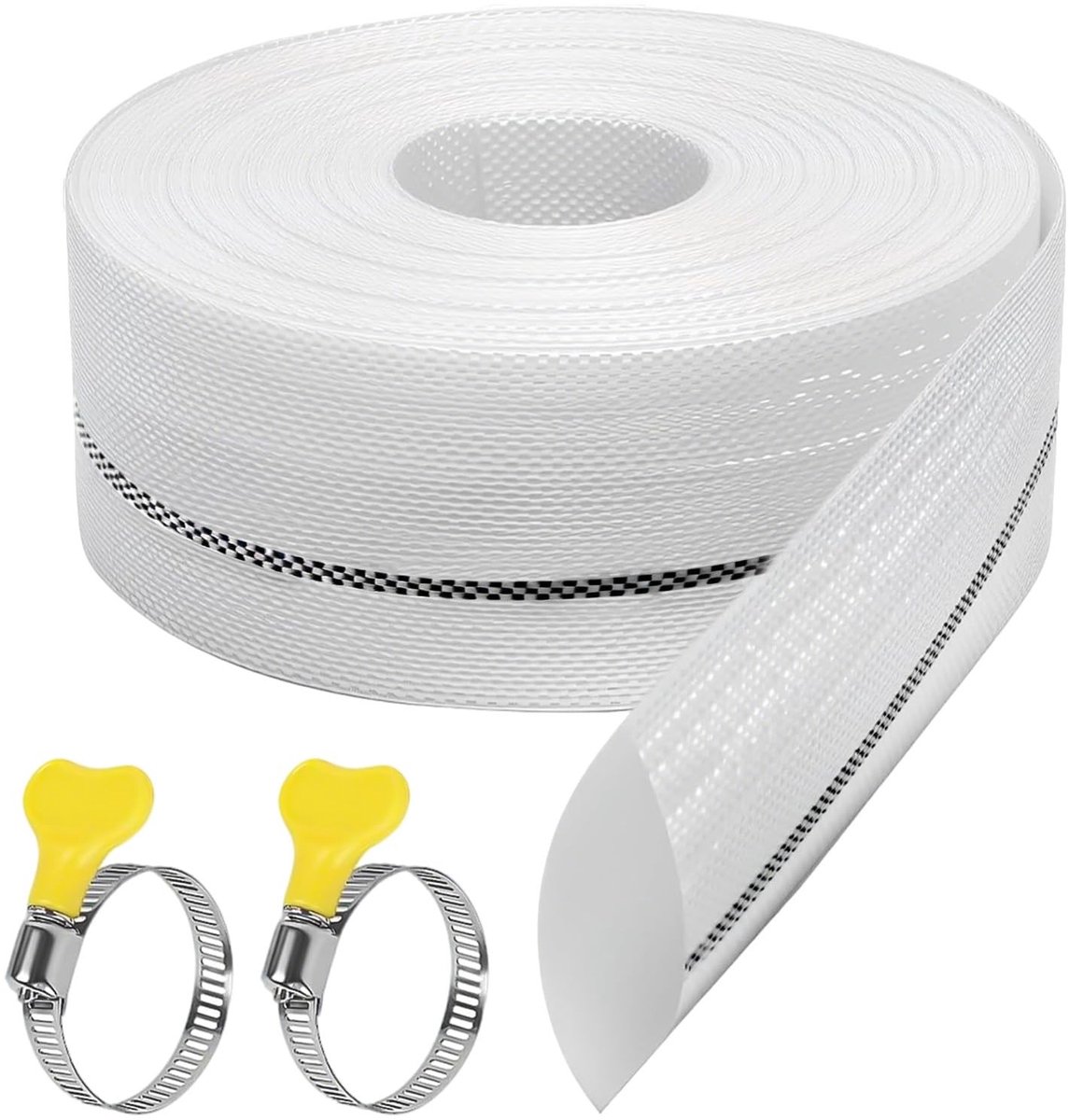 Solidchoice - 10 Meter Plat Tuinslang met Slangenklemmen voor Diverse Toepassingen