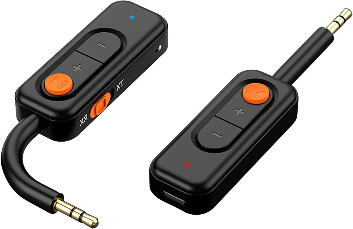 Bluetooth Adapter - Muziek Ontvanger - Draadloos Muziek Streamen - CVC8.0 Geluidsreductie - 10 Meter Bereik - Zwart
