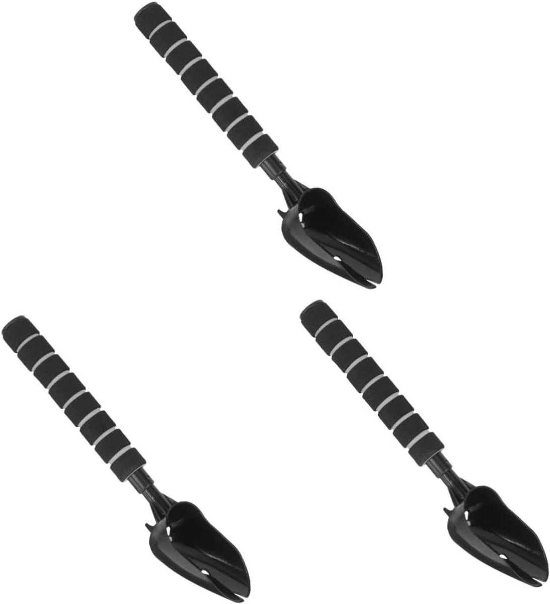 Visspullen Set - Aaslepels - Vissen Aantrekken - Telescopische Handgreep - 3 Stuks - Zwart