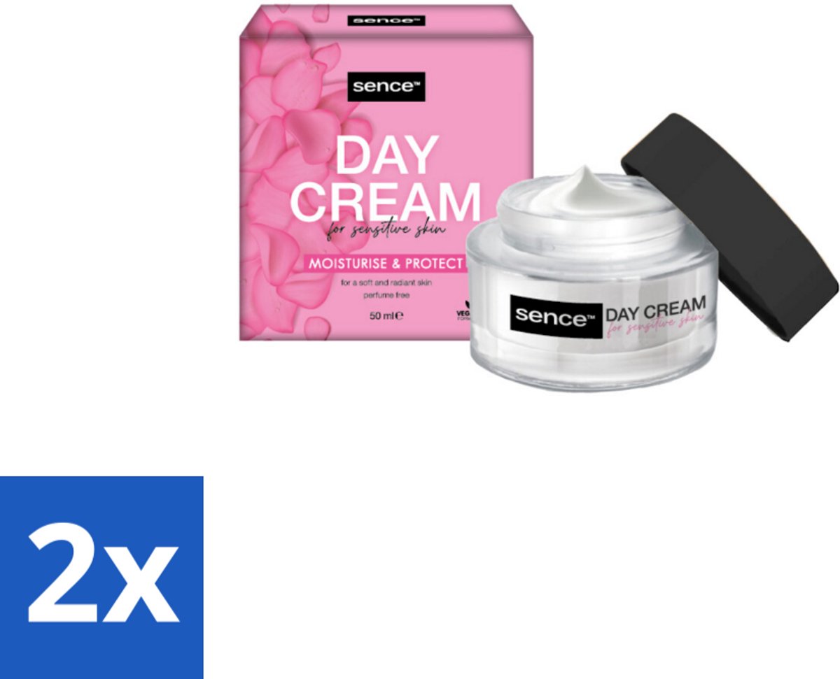 2 x Sence Dagcreme Voor Gevoelige Huid 50 ml - Gevoelige Huid Crème - Dagcrème - Verzorging - Hydraterende Crème - Huidbescherming