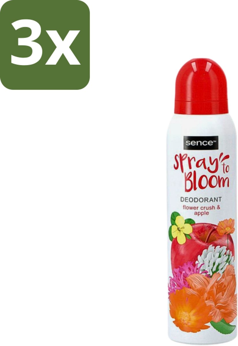 3 x Sence - Body-X Women - Deodorant - Spray - 150 ml - Deodorant Spray - Frisheid - Fruitige Geur - Bloemige Geur - Zweetbescherming