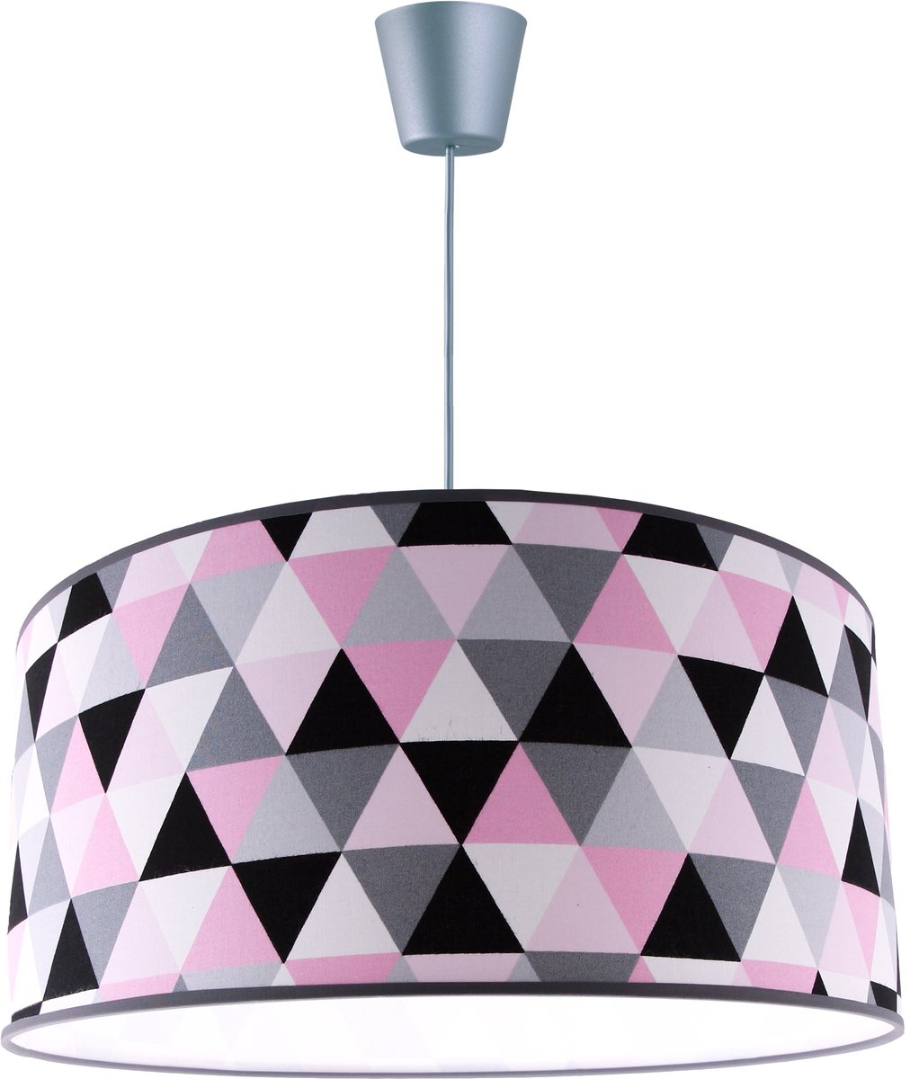 Moderne hanglamp met stoffen lampvoet - Verstelbaar