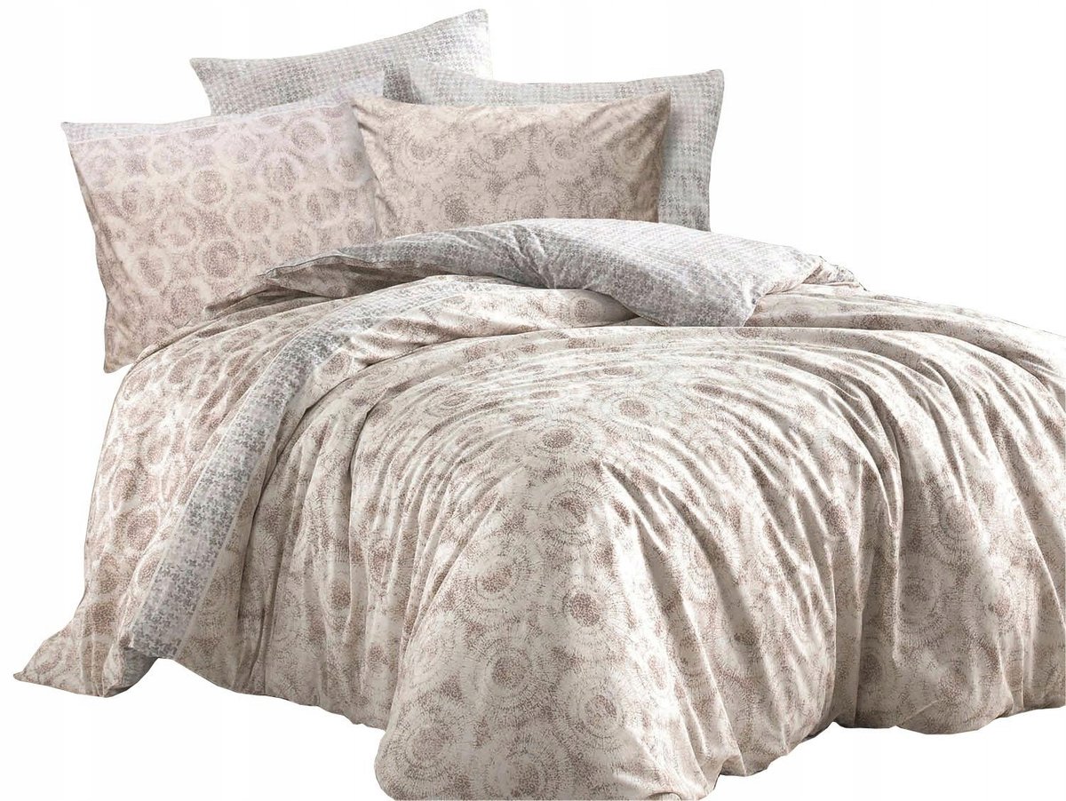 Cottonlove Exclusive Beddengoed 160x200 Octavia Brown Beige Grijs