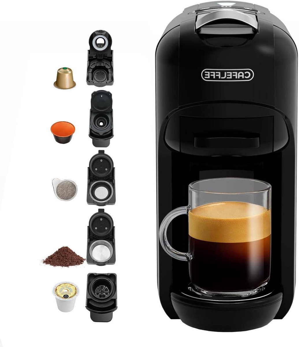 Koffiezetapparaat - Espresso Machine - Thuis Koffie Maken - 5-in-1 Systeem - 600 ml - Zwart