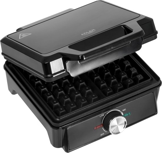 Dubbel Wafelijzer - Belgisch Apparaat - Wafels Bakken - Regelbare Temperatuur - 2000 Watt - Zwart — afbeelding 5