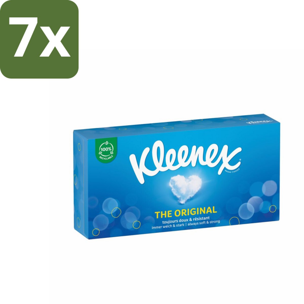 7 x Kleenex Original Tissues 72 stuks per verpakking - Tissue - Neusdoek - Zachte Tissue - Gezin - Verkoudheid